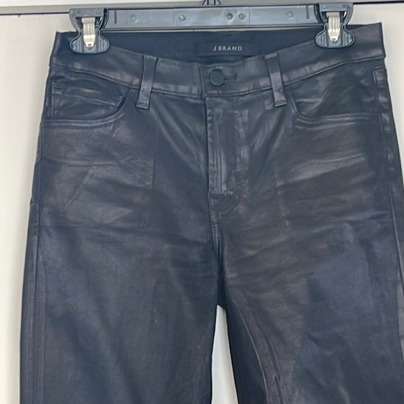 The 1 the only, Leather Lookalike black boot cut crop jeans - Picture 3 of 8